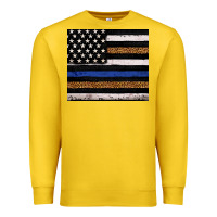 Lemon Back to blue USA flag leopard police 20oz tumbler Premium Sweatshirt - Neo Western