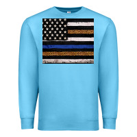Ocean Blue Back to blue USA flag leopard police 20oz tumbler Premium Sweatshirt - Neo Western
