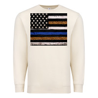 Sandshell Back to blue USA flag leopard police 20oz tumbler Premium Sweatshirt - Neo Western