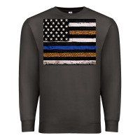 Smoke Back to blue USA flag leopard police 20oz tumbler Premium Sweatshirt - Neo Western