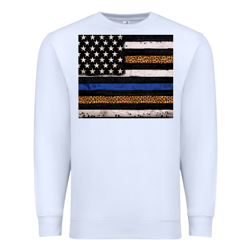 Back To Blue Usa Flag Leopard Police 20oz Tumbler Premium Sweatshirt by Neo Western | Teevron