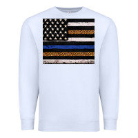 White Back to blue USA flag leopard police 20oz tumbler Premium Sweatshirt - Neo Western