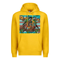 Lemon bucking bronco cowboy rodeo cactus and sunflowers Premium Hoodie - Artiststas