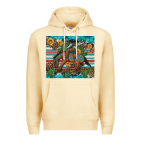 Pina Colada bucking bronco cowboy rodeo cactus and sunflowers Premium Hoodie - Artiststas