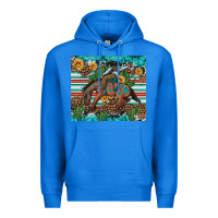 True Royal bucking bronco cowboy rodeo cactus and sunflowers Premium Hoodie - Artiststas