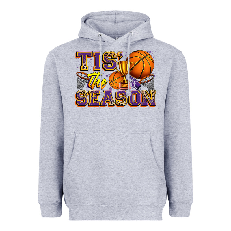 Tis' The Season Basketball Heavyweight Hoodie by Zillion Design Studio | Teevron