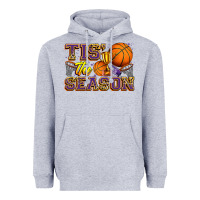 Heather Grey tis' the season basketball Heavyweight Hoodie - Zillion Design Studio