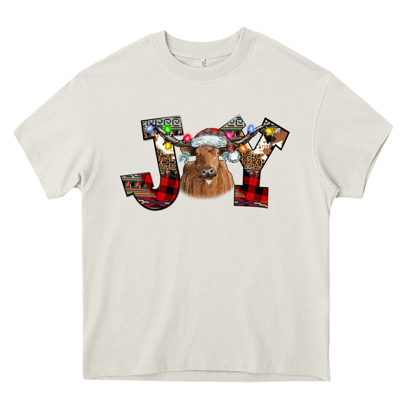 Joy Longhorn Heavy Core Tee by CowhideDigitalArt | Teevron
