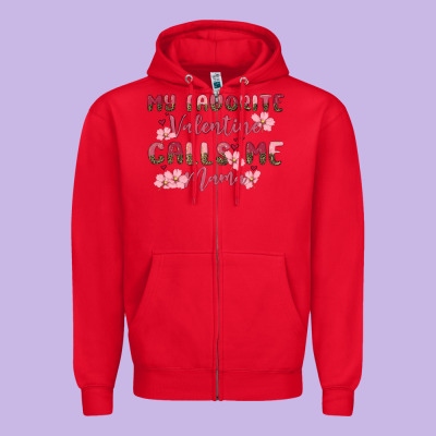 Zipper Hoodie my favorite valentine calls me mama