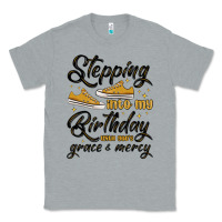 Heather Grey stepping into my birthday with god s grace and mer Classic Tee - MaliasSmallBusiness