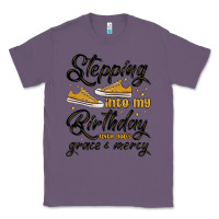 Lavender stepping into my birthday with god s grace and mer Classic Tee - MaliasSmallBusiness