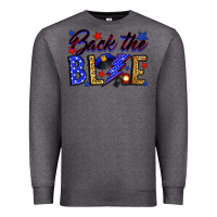 Charcoal Heather Back the blue with lightning bolt Premium Sweatshirt - Neo Western
