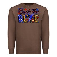 Chestnut Back the blue with lightning bolt Premium Sweatshirt - Neo Western