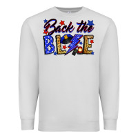 Dove Grey Back the blue with lightning bolt Premium Sweatshirt - Neo Western