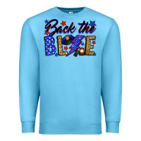 Ocean Blue Back the blue with lightning bolt Premium Sweatshirt - Neo Western