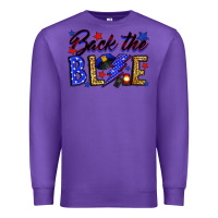 Purple Back the blue with lightning bolt Premium Sweatshirt - Neo Western