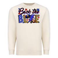 Sandshell Back the blue with lightning bolt Premium Sweatshirt - Neo Western