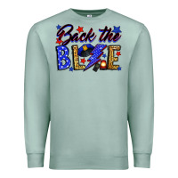 Seafoam Back the blue with lightning bolt Premium Sweatshirt - Neo Western