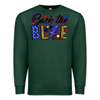Sports Green Back the blue with lightning bolt Premium Sweatshirt - Neo Western