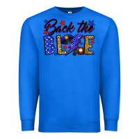 True Royal Back the blue with lightning bolt Premium Sweatshirt - Neo Western
