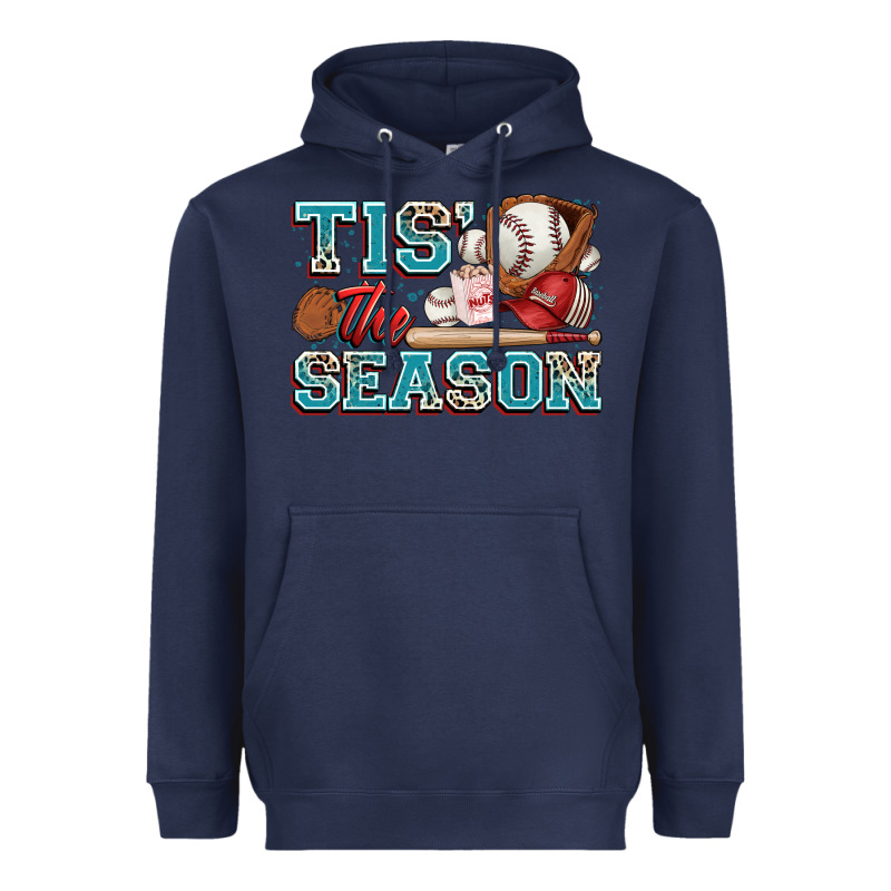 Tis' The Season Baseball Heavyweight Hoodie by Zillion Design Studio | Teevron