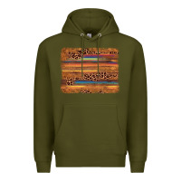Army Green leopard serape background Premium Hoodie - AdoDesignShop