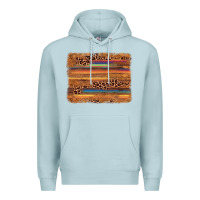 Blue Mist leopard serape background Premium Hoodie - AdoDesignShop