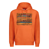 Carrot leopard serape background Premium Hoodie - AdoDesignShop