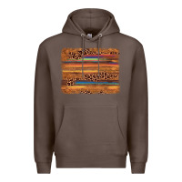 Coffee leopard serape background Premium Hoodie - AdoDesignShop