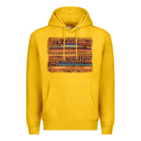 Lemon leopard serape background Premium Hoodie - AdoDesignShop