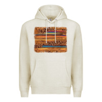 Oatmeal Heather leopard serape background Premium Hoodie - AdoDesignShop