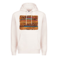 Pale Pink leopard serape background Premium Hoodie - AdoDesignShop