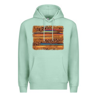 Seafoam leopard serape background Premium Hoodie - AdoDesignShop