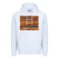 White leopard serape background Premium Hoodie - AdoDesignShop
