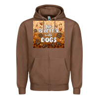 Chestnut life is better with dogs Zipper Hoodie - MaliasSmallBusiness