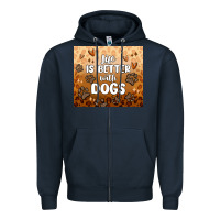 Navy life is better with dogs Zipper Hoodie - MaliasSmallBusiness