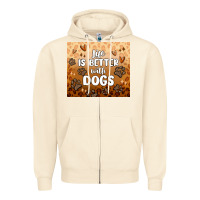 Sandshell life is better with dogs Zipper Hoodie - MaliasSmallBusiness