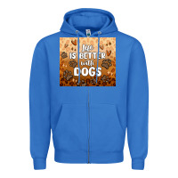 True Royal life is better with dogs Zipper Hoodie - MaliasSmallBusiness