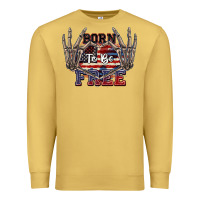 Antique Gold Born to be free 4th of July Premium Sweatshirt - CowGirlArtShop