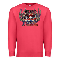 Cardinal Born to be free 4th of July Premium Sweatshirt - CowGirlArtShop