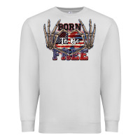 Dove Grey Born to be free 4th of July Premium Sweatshirt - CowGirlArtShop
