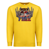 Lemon Born to be free 4th of July Premium Sweatshirt - CowGirlArtShop