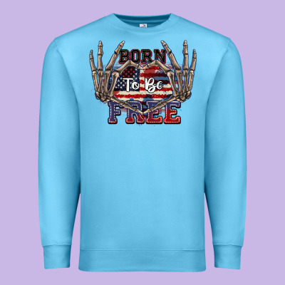 Born To Be Free 4th Of July Premium Sweatshirt Designed By Cowgirlartshop