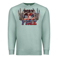 Seafoam Born to be free 4th of July Premium Sweatshirt - CowGirlArtShop