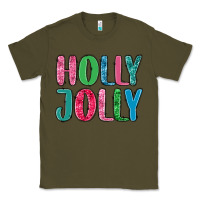 Army Green holly jolly Classic Tee - MaliasSmallBusiness