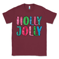 Burgundy holly jolly Classic Tee - MaliasSmallBusiness