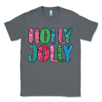Charcoal Heather holly jolly Classic Tee - MaliasSmallBusiness