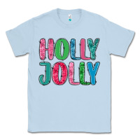 Dusty Blue holly jolly Classic Tee - MaliasSmallBusiness