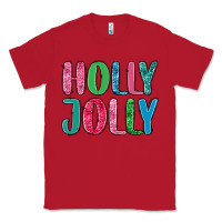 Red holly jolly Classic Tee - MaliasSmallBusiness