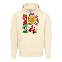 Sandshell happy new year 2024 Zipper Hoodie - MaliasSmallBusiness
